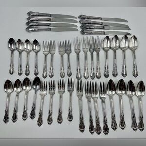 Vtg Oneida Chalice Harmony Stainless Steel Silverware Flatware Service 40 Pcs